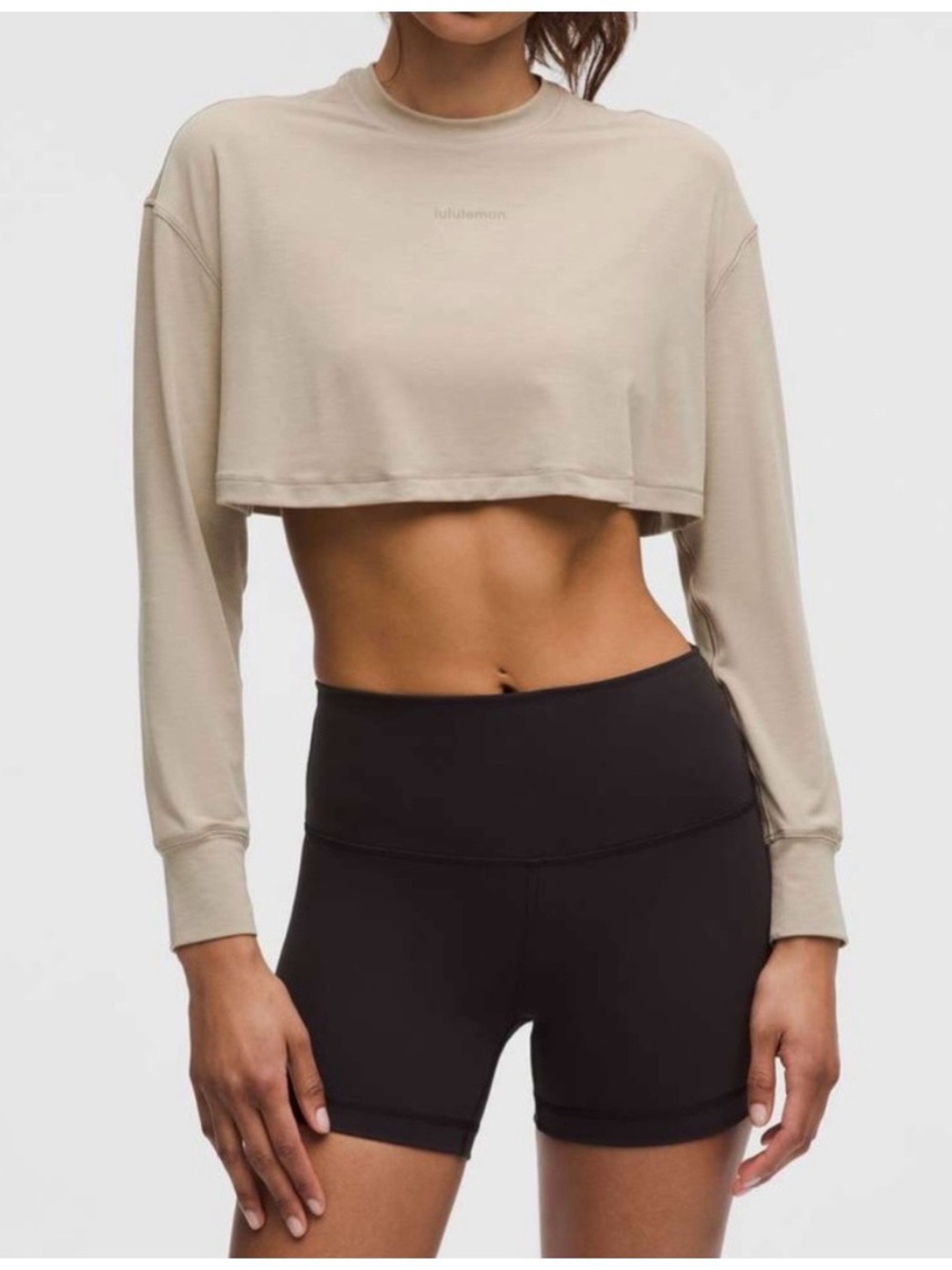 Jersey Training Super-Cropped Long-Sleeve Shirt
